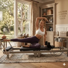 Home Pilates Reformer Machine, Adjustable Full Body Workout Equipment With Resistance Cords, Core Strength & Stretch Training Bed For Home Gym - Multicolor - View 1