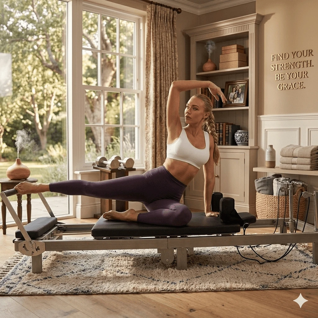 Home Pilates Reformer Machine, Adjustable Full Body Workout Equipment With Resistance Cords, Core Strength & Stretch Training Bed For Home Gym - Multicolor - View 1