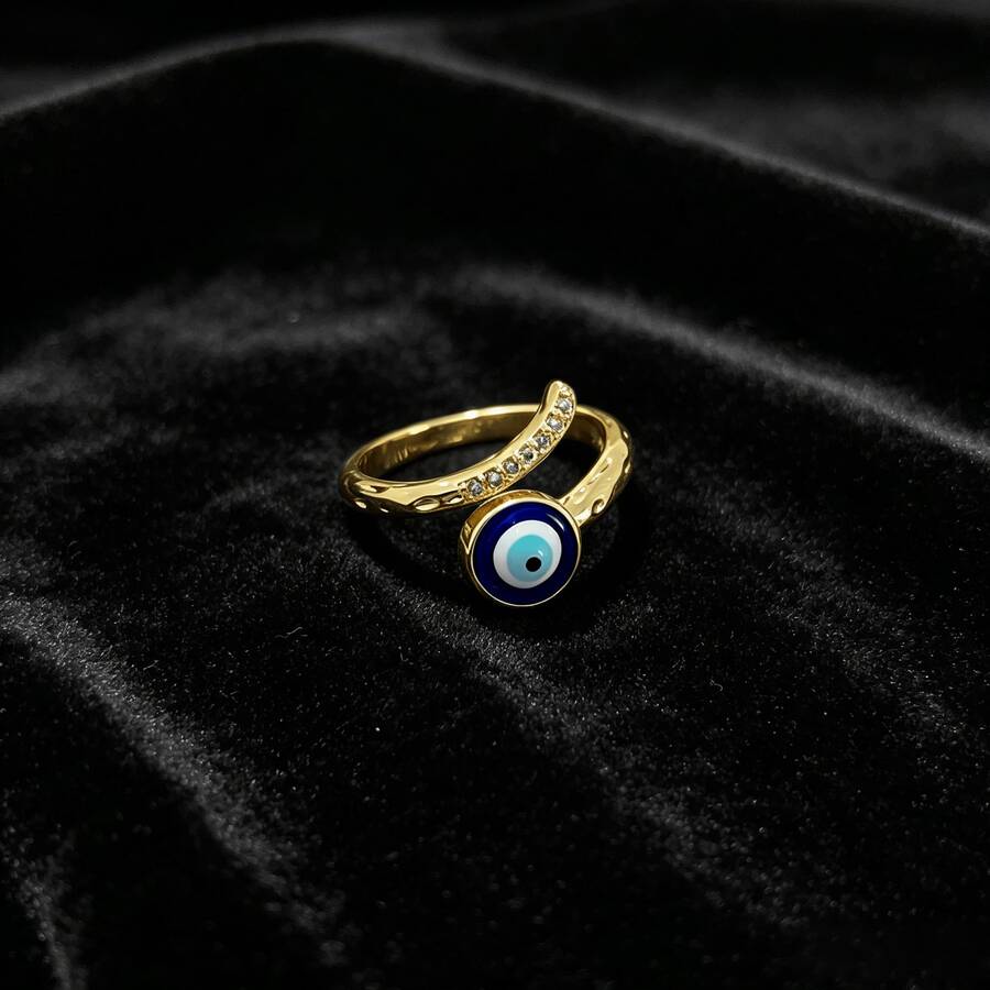 Süßer, cooler Stil verstellbarer offener Ring, vielseitiges Design für den täglichen Arbeitsweg, atmosphärisches Nischen-Geschenk, das Frieden symbolisiert
