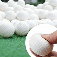 5pcs White PU Foam Golf Ball Sponge Elastic Golf Balls For Indoor And Outdoor Practice Training - White - View 5