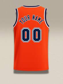 Custom Men's & Teen Reversible Basketball Jersey Sports Performance Shirt Personalized Team Name & Number Custom Tank Top - Burnt Orange - View 3