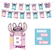 81 Stücke Stitch-Themen-Party-Set, geeignet für 10 Personen, Einweg-Geburtstags-Party-Geschirr, einschließlich Teller, Becher und Servietten. Feiertags-Dekorationszubehör, geeignet für Camping, Picknick, Garten-BBQ und Partydekoration, auch ideal als Dekoration für Halloween, Weihnachten und Partys, und ein tolles Überraschungsgeschenk für Fans. - Verschiedenfarbig - Übersicht 6