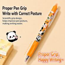 1/6pcs Panda Erasable Gel Pens,0.5Mm Blue Ink Pen Quick-Dry S With Self-Contained Rubber Eraser,Back To School Supplies - Multicolor - View 6