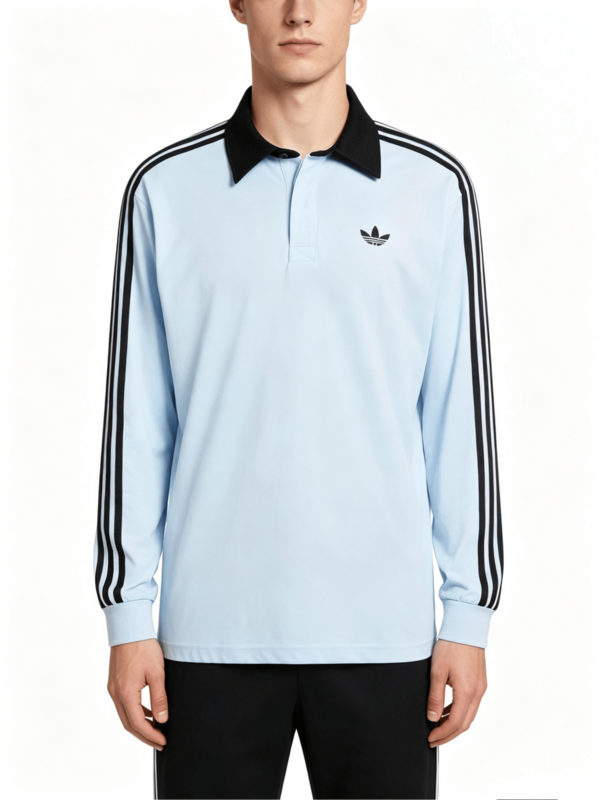  Áo Polo dài tay adidas Originals RUGBY bằng chất liệu cotton nguyên chất, thoáng khí, thoải mái, thân thiện với da, kiểu dáng thể thao năng động, rộng rãi dành cho nam giới.