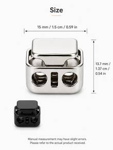 Metal Cord Lock, Dual-Hole Spring Drawstring Stopper, Adjustable Rope Switch, Suitable For Hoodies, Backpacks, Pants And Bags - Multicolor - View 8