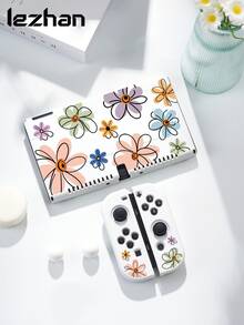 New Switch 2 (2025) Game Console Accessories, 1pc Fresh Linear Floral Pattern Protective Case, Compatible With Switch 2, Switch NS/Switch OLED/Lite, Switch Game Console Accessories, Storage Bag, Switch Protective Case, Romantic Gift For Switch Players - Multicolor - View 20