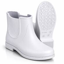 Women's High-Top White Boots With Rain Boots - 白色 - 查看 2