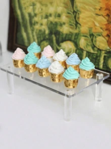 Acrylic Cake Stand Transparent Round Dessert Table Multi-Tier Display Rack Birthday Decoration Display Stand Wedding Party Display Rack - Clear - View 4