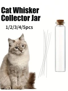迷你玻璃花瓶，猫须收集器，送给爱猫人士的贴心礼物，四季皆宜 - 彩色 - 查看 2