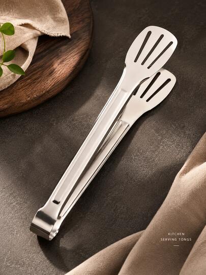 3Pcs Extra Long Stainless Steel Food Tongs, BBQ Serving Clip For Grilling, Bread And Buffet