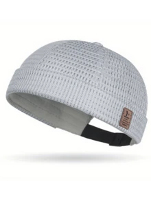 1pc Men's Spring/Summer Thin Breathable Large Mesh Cap, Flat Cap, Sun Protection Sports Fishing Hat, No-Top Baseball Cap - Multicolor - View 2