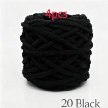 EDCUEBE7 1/4pcs Medium Thick Plush Yarn, 100G Premium Ice Yarn For Crochet Knitting, Suitable For Handmade Scarves, Bags, Slippers - Soft DIY, Multiple Colors Available - 100.0% Polyester - 100G Ice Strip Cable - View 41