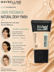 Maybelline 美寶蓮訂製粉底液無瑕版 102 ,18ml*3pcs,添加水楊酸與菸鹼醯胺,控油細膩膚質,質地輕薄服貼文。高遮瑕力輕鬆遮蓋痘印、泛紅瑕疵,反覆疊塗不厚重,打造柔霧霧面妝面。長效持妝防暗沉,黃皮日常底妝優選,通勤、油皮上妝適配。 - 客製化粉底液無瑕版 102 18ml - 查看 9