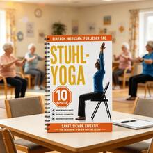 1本 "Stuhl-Yoga" 長者椅子瑜珈筆記本，10分鐘每日溫和健身日誌，螺旋裝訂計畫本，改善活動力、減輕疼痛並提升身心健康，適合居家養生、開學準備與長者健身必備 - A - 查看 1