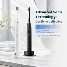 Adult Electric Toothbrush, 3 Modes 3 Intensity Levels, 90 Days Battery Life, Includes Travel Storage Case, Smart Timer 30s Zone Change Reminder, Teeth Cleaning IPX7 Waterproof Wireless Charging Deep Clean - Multicolor - View 3
