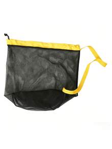 1PC Large Capacity Drawstring Mesh Beach Bag Sand Proof Breathable For Shells Clothes Towel Portable Crossbody For Swimming Vacation Outdoor Travel Storage - Drawstring Style - View 8