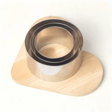 6 Cm/7 Cm/8 Cm 不鏽鋼慕斯蛋糕模具組，圓形餅乾模具，起司蛋糕慕斯製作工具，由 Brittany 製造 - 彩色 - 查看 5