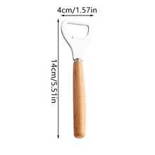 Wooden Handle Beer Bottle Opener, Stainless Steel Bottle Opener, Vintage Style Kitchen Bar Tool, Suitable For Home, Party, Bar - Multicolor - View 5