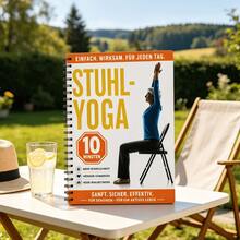 1本 "Stuhl-Yoga" 長者椅子瑜珈筆記本，10分鐘每日溫和健身日誌，螺旋裝訂計畫本，改善活動力、減輕疼痛並提升身心健康，適合居家養生、開學準備與長者健身必備 - A - 查看 2