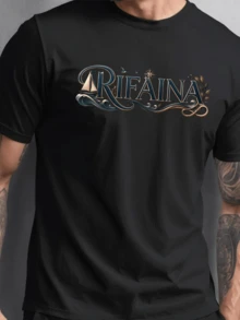 Rifaina Rosa Dos Ventos T-Shirt, Local Art, Tourism, Artificial Beach, Unisex Shirt/Blouse, Men's/Women's Plus Size, 100% Cotton - 黑色 - 查看 1