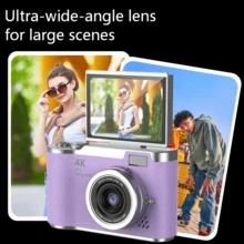 Portable Dual Front And Rear Lens High-Definition Pixel Digital Camera, 180° Flip Screen, With Filter Function, Suitable For Students - Graduation Gift - Holiday Gift (Includes 800mAh Rechargeable Battery) - View 10