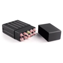 Nuevo estuche para cigarrillos negro de 10 piezas, caja de almacenamiento de cigarrillos de 10 ranuras, carcasa protectora de cigarrillos portátil e impermeable, caja de almacenamiento de cigarrillos! - negro - Ver 2