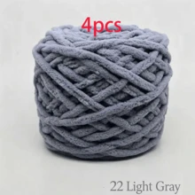 EDCUEBE7 1/4pcs Medium Thick Plush Yarn, 100G Premium Ice Yarn For Crochet Knitting, Suitable For Handmade Scarves, Bags, Slippers - Soft DIY, Multiple Colors Available - 100.0% Polyester - 100G Ice Strip Cable - View 45
