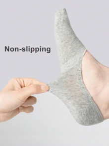 1/5 Pairs Men's Plus Size Anti-Slip Breathable Invisible Socks, Suitable For Daily Life, Outdoor And Business Occasions - Men's Socks, Women's Socks, Black Socks, White Socks, Women's Socks, Men's Clothing, Men's Short Socks, Men's Summer Clothing, Men's Sports Shoes, Women's Short Socks, Tassels, Men's Summer, Sports Socks, Summer, Independence Day, Men, Gift For Boyfriend - Multicolor - View 3