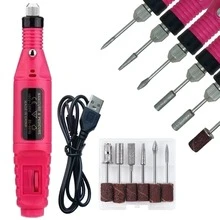 AuroraMuse 1套完整美甲工具組，包含LED USB UV美甲燈、美甲技師用品、DIY美甲沙龍入門組（附電動美甲鑽機、美甲配件），適合節日與日常使用的完美DIY美甲禮品組 - 粉色 - 查看 4