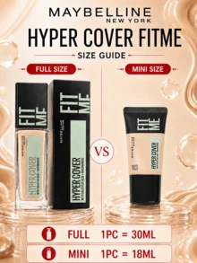 Maybelline 美寶蓮訂製粉底液無瑕版 103,分30ml和18ml兩種規格,添加水楊酸與菸鹼醯胺,控油細膩膚質,質地輕薄服帖。高遮瑕力輕鬆遮蓋痘印、泛紅瑕疵,反覆疊塗不厚重,打造柔霧霧面妝面。長效持妝防暗沉,黃皮日常底妝優選,通勤、油皮上妝適配。 - 客製化粉底液無瑕版 103 - 查看 5