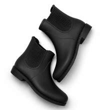 Women's Mid-Top Black Boots/Rain Boots - màu đen - Xem 3