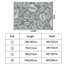 Gdieo Outdoor Rugs 8x10ft For Patios Waterproof, Reversible Tropical Plastic Straw Camping Mat Outside Rug, Large Outdoor Area Rug For RV, Porch, Deck, Balcony, Picnic(8'x10') - A - View 12