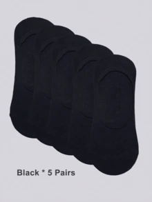 1/5 Pairs Men's Plus Size Anti-Slip Breathable Invisible Socks, Suitable For Daily Life, Outdoor And Business Occasions - Men's Socks, Women's Socks, Black Socks, White Socks, Women's Socks, Men's Clothing, Men's Short Socks, Men's Summer Clothing, Men's Sports Shoes, Women's Short Socks, Tassels, Men's Summer, Sports Socks, Summer, Independence Day, Men, Gift For Boyfriend - Multicolor - View 8