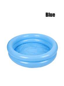 Inflatable Double Ring Mini Splash Pool/Thickened Soft Edge Design/"Dopamine" Color/Home Essential/Size 60cm X 14cm - Capacity 21L/Can Be Used As A Floating Tray For Large Swimming Pools (Can Hold Towels And Sunscreen)/Inflatable PVC Pool/Reusable/Space-Saving Inflatable Design - Multicolor - View 9