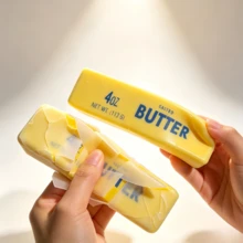 Crispy Shell Butter Stick Squishy Toy, Crunchy Sound Soft Squeeze Stress Relief Fingertip Toy, Cute Yellow Anti-Stress Hand Toy, Office Desk Relaxation Gift, Butter Squishy, Butter Squishy, Butter, Anti-Stress Toy, Squeeze, Squishy Toy, Squishy, Softest Squishy - Multicolor - View 3