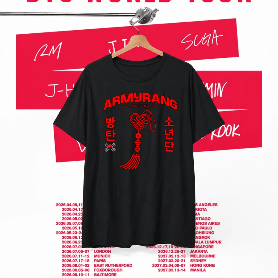 Camiseta deportiva de verano con ilustración frontal moderna que brinda comodidad y estilo.B-T-S T-shirt - Negro - Ver 1