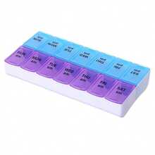 1PC Double Row 14-Compartment Pill Box; Portable Weekly Medication Storage Box; Sealed Moisture-Proof, Easy Open And Close, Compact And Portable; Visible Body, Daily Reminder To Take Medicine; Random Color - 1pc - View 6