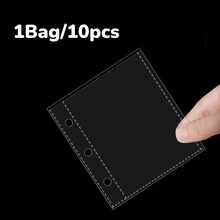 10pcs/Bag A8 Transparent Loose Leaf Pages, Double-Sided Photo Album Inner Pages, Loose Leaf Binder Inserts, Sticker Book Inner Pages, Loose Leaf Binder Pockets, Suitable For Idol Photo Cards, Postcards, Photos, Access Cards Storage, Office Stationery - A - View 10