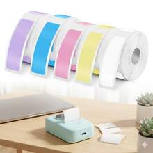 1Roll/160Pcs 12*40mm Aesthetic Laminated Thermal Label Tapes For D30 Printer. Minimalist Custom Organization Stickers For Home Office, Desk Storage & Warehouse Packing. High-Clarity Print Style Tape For DIY Crafting & Sorting Needs - View 2