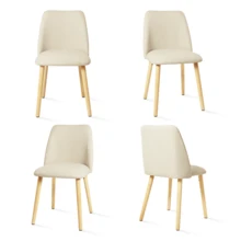Goeurvant Modern Ergonomic Dining Chair With Curved Backrest - Set Of 2 / Set Of 4 / Set Of 6 - Apricot - View 14