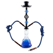 1pc Classic Small Double Tube Arabic Hookah Complete Set Glass Water Pipe Shisha Accessories No Electricity Required Arabic Hookah Glass Bowl - one-size - View 10