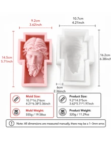 Religious Theme Silicone Mold - Jesus Cross & Holy Icon DIY Handmade Candle Plaster Resin Model - Mold - View 7