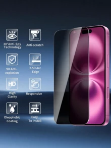 2 Películas Protectoras de Vidrio de Privacidad, Compatibles con 12 12mini 12pro 12promax 13 13Pro 13Prpmax. Protector de Pantalla Compatible con iPhone Privacidad, Impermeable, Protector de Pantalla Compatible con iPhone 14, Resistente a Arañazos, Protector de Pantalla Compatible con iPhone 16 Pro, Accesorios Móviles, Fácil de Instalar, Impermeable, Resistente a Arañazos, Regalo de Cumpleaños [Versión Internacional, No Versión Local] - Multicolor - Ver 4