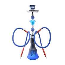 1pc Classic Small Double Tube Arabic Hookah Complete Set Glass Water Pipe Shisha Accessories No Electricity Required Arabic Hookah Glass Bowl - one-size - View 22