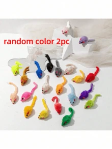 1pc/2pcs/4pcs/8pcs/12pcs Colorful Mouse & Cat Interactive Self-Entertainment Toys, Random Color, Pet Accessories, Pet Toys - Multicolor - View 15