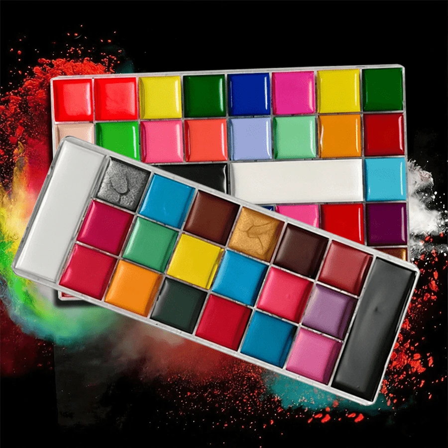 1 pieza, 3/20/24/26/28/36 Colores de Pigmentos para Pintura al Óleo, Colores Vívidos de Alta Saturación, Adecuados para Halloween, Navidad, Maquillaje de Actuación, Suministros de Pintura Artística