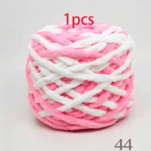 EDCUEBE7 1/4pcs Medium Thick Plush Yarn, 100G Premium Ice Yarn For Crochet Knitting, Suitable For Handmade Scarves, Bags, Slippers - Soft DIY, Multiple Colors Available - 100.0% Polyester - 100G Ice Strip Cable - View 53