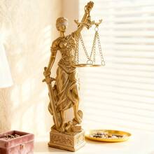 Lady Justice Statue, Single Gold-Finish Themis Figurine With Scales, Sword And Blindfold, Legal Office Desk Decor For Law Firm, Home Study, Bookshelf, Courtroom And Gift For Lawyers And Law Students - 1PC - View 8