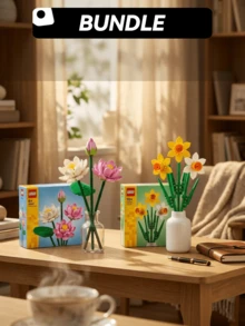 LEGO Lotus Flowers Bouquet Building Set – Artificial Flowers With 220 Pieces For Home Decor, Musical/Wedding Season, Gift For Women, Teens & Flower Lovers, 40647+40747 Daffodils Kids Building Block Toys - Anniversaries Spring Building Block Sets, Perfect Home Decor, Musical/Wedding Season, Great Gift For Boys And Girls Ages 8+ - Multicolor - View 1