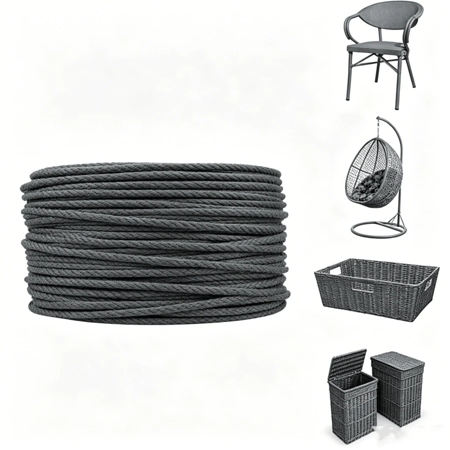 Plastic Rattan Repair Kit - 120 Feet Of Rattan Furniture Repair Material For Patio Rattan Furniture Restoration - Grey - View 1
